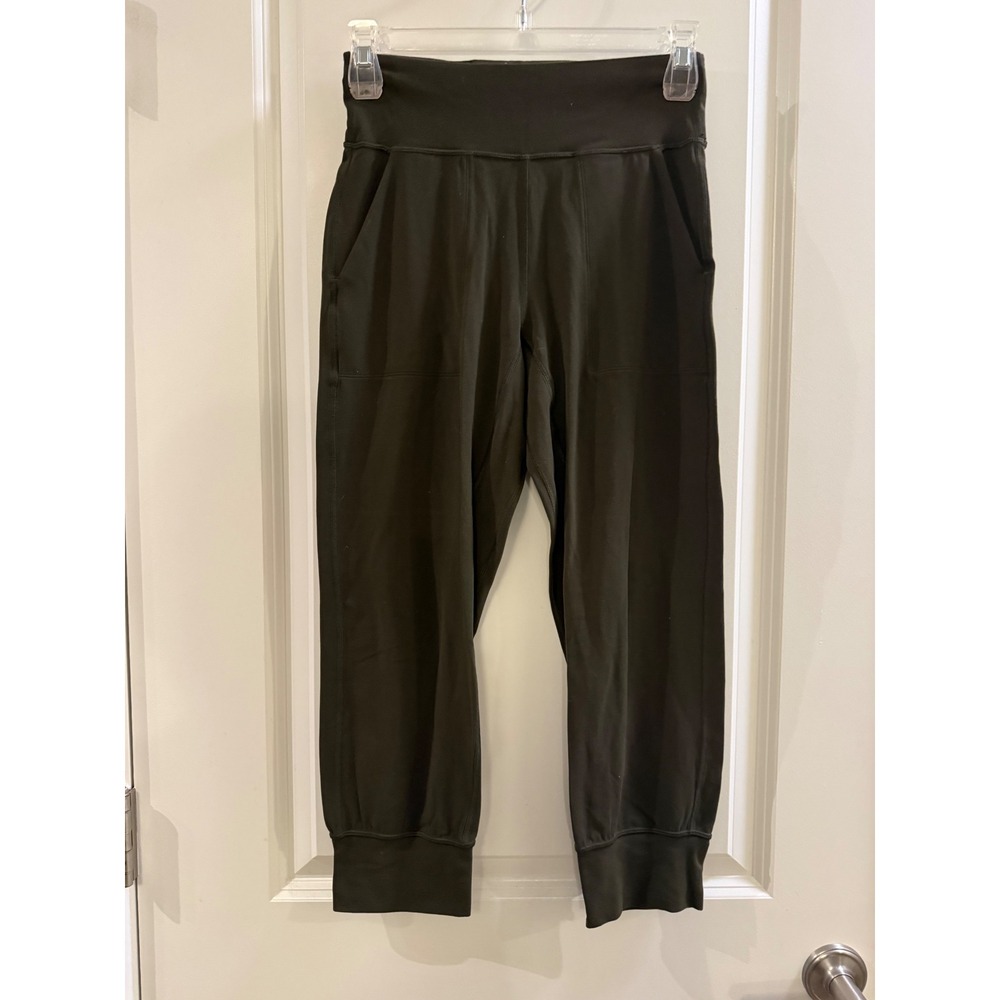 Lululemon Align Jogger Crop 23"‎ Dark Olive Green High Rise Pants Womens Size 4